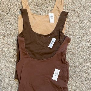 Three Banana Republic XS Petite Thong Bodysuits Tank Top/Cam